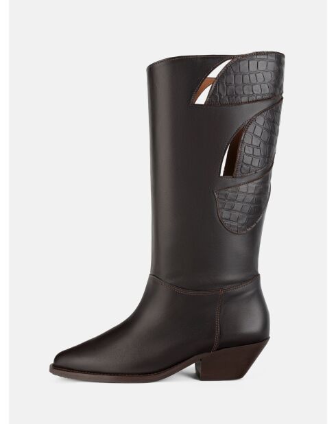 Bottes en cuir Every One Of Us marron