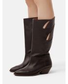 Bottes en cuir Every One Of Us marron