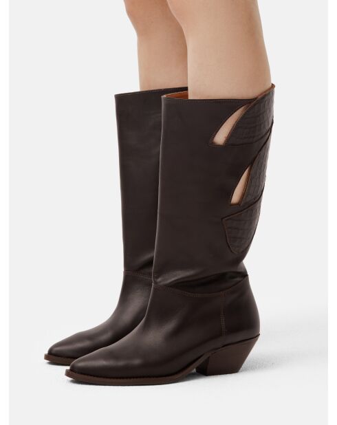 Bottes en cuir Every One Of Us marron