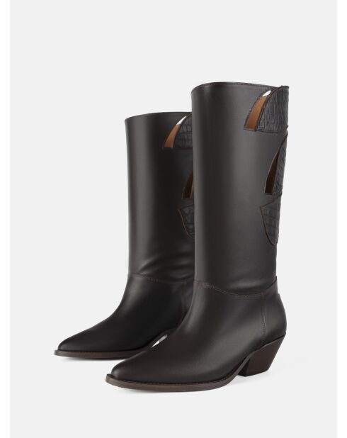 Bottes en cuir Every One Of Us marron