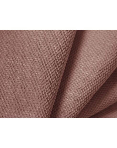 Canapé d'angle gauche modulaire en chenille Francesca 3 places rose - 256 x 160 x 70 cm
