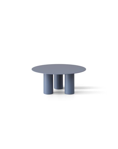 Table basse en métal Lucio bleu ciel - 80 x 80 x 33.5 cm