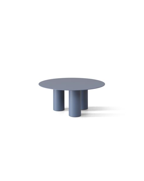 Table basse en métal Lucio bleu ciel - 80 x 80 x 33.5 cm