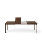 Table extensible en bois Viola 10 places chêne foncé - 160/260 x 90 x 76 cm