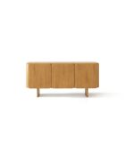 Commode en bois Livia chêne naturel - 160 x 45 x 76 cm