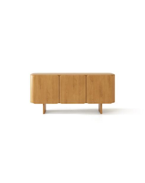 Commode en bois Livia chêne naturel - 160 x 45 x 76 cm