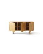 Commode en bois Livia chêne naturel - 160 x 45 x 76 cm