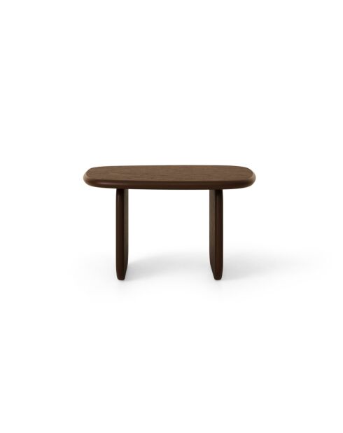 Table basse en bois Piero chêne noyer - 75 x 60 x 42 cm