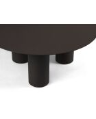 Table basse en métal Lucio expresso - 80 x 80 x 33.5 cm