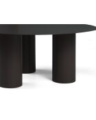 Table basse en métal Lucio expresso - 80 x 80 x 33.5 cm