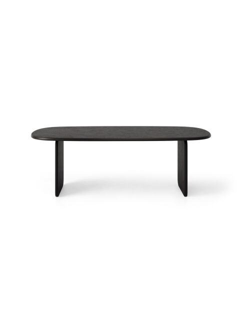 Table à manger en bois Piero 8 places chêne noir - 220 x 110 x 76 cm