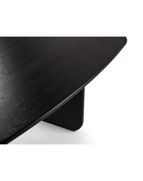 Table à manger en bois Piero 8 places chêne noir - 220 x 110 x 76 cm