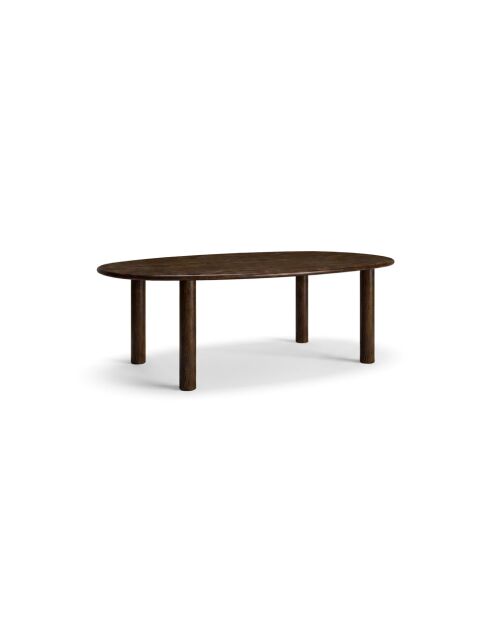 Table à manger en bois Flavia 6 places chêne noyer - 180 x 100 x 76 cm