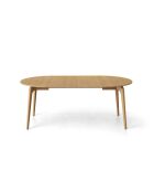 Table extensible en bois Gemma 8 places chêne naturel - 110/210 x 110 x 76 cm