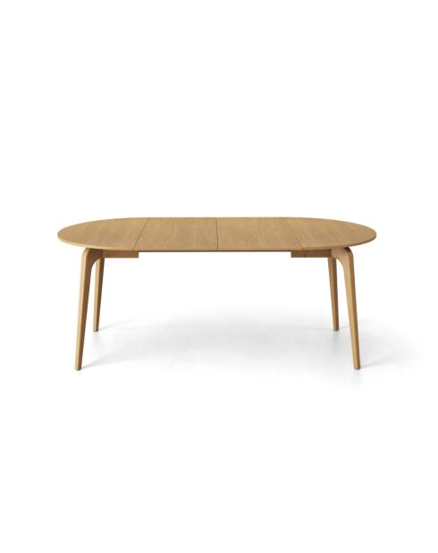 Table extensible en bois Gemma 8 places chêne naturel - 110/210 x 110 x 76 cm