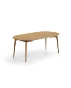 Table extensible en bois Gemma 8 places chêne naturel - 110/210 x 110 x 76 cm