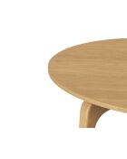 Table extensible en bois Gemma 8 places chêne naturel - 110/210 x 110 x 76 cm