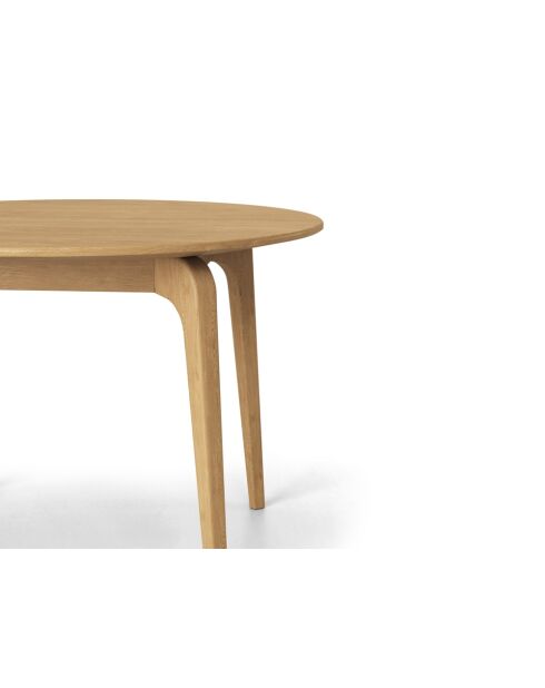 Table extensible en bois Gemma 8 places chêne naturel - 110/210 x 110 x 76 cm