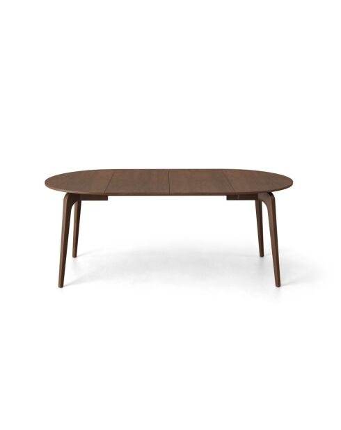 Table extensible en bois Gemma 8 places chêne foncé - 110/210 x 110 x 76 cm