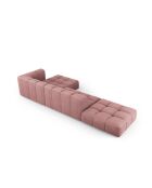 Sofá Francesca modular de chenilla derecha de 5 plazas rosa - 323 x 160 x 70 cm