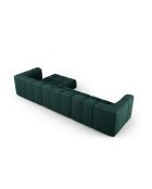 Francesca 5-zits modulaire hoekbank van chenille met rechte hoek, flesgroen - 316 x 160 x 70 cm