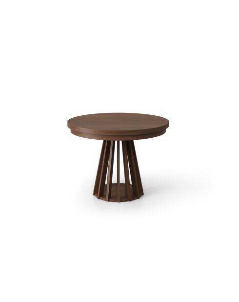 Table extensible en bois Renzo 8 places chêne foncé - 110/210 x 110 x 76 cm
