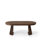 Table extensible en bois Renzo 8 places chêne foncé - 110/210 x 110 x 76 cm