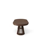 Table extensible en bois Renzo 8 places chêne foncé - 110/210 x 110 x 76 cm