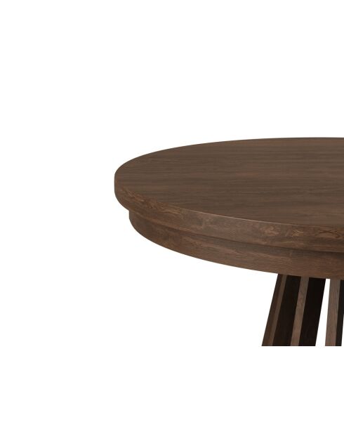 Table extensible en bois Renzo 8 places chêne foncé - 110/210 x 110 x 76 cm