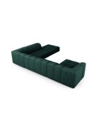 Modulares Panorama-Ecksofa Francesca für 7 Personen, aus flaschengrünem Chenille, 329 x 276 x 70 cm