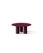 Table basse en métal Lucio bordeaux - 80 x 80 x 33.5 cm