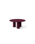 Table basse en métal Lucio bordeaux - 80 x 80 x 33.5 cm
