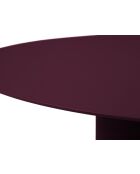 Table basse en métal Lucio bordeaux - 80 x 80 x 33.5 cm