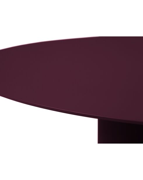 Table basse en métal Lucio bordeaux - 80 x 80 x 33.5 cm