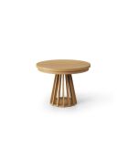 Table extensible en bois Renzo 8 places chêne naturel - 110/210 x 110 x 76 cm