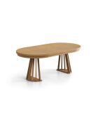 Table extensible en bois Renzo 8 places chêne naturel - 110/210 x 110 x 76 cm
