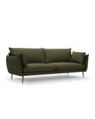 Canapé en tissu structuré Elio 4 places vert - 228 x 100 x 97 cm