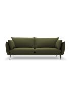 Canapé en tissu structuré Elio 4 places vert - 228 x 100 x 97 cm