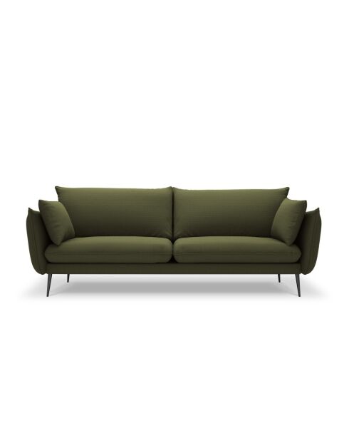 Canapé en tissu structuré Elio 4 places vert - 228 x 100 x 97 cm