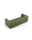 Canapé modulaire en chenille Francesca 3 places vert clair - 226 x 96 x 70 cm