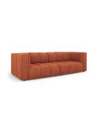 Modulares Chenille-Sofa Francesca für 3 Personen, orange - 226 x 96 x 70 cm