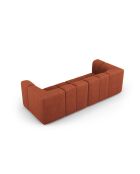 Modulares Chenille-Sofa Francesca für 3 Personen, orange - 226 x 96 x 70 cm