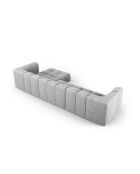 Francesca Modulares Ecksofa aus Chenille für 5 Personen, rechts, hellgrau - 316 x 160 x 70 cm