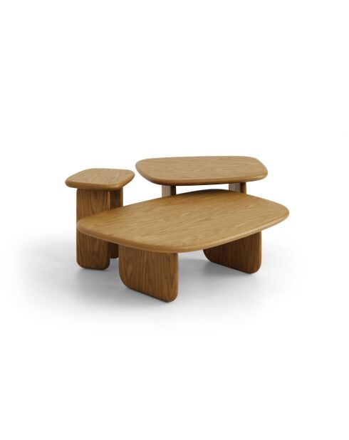 Table basse en bois Piero chêne naturel - 37 x 32 x 50 cm