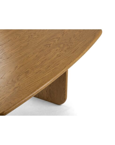 Table à manger en bois Piero 8 places chêne naturel - 220 x 110 x 76 cm
