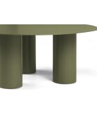 Table basse en métal Lucio vert mousse - 80 x 80 x 33.5 cm
