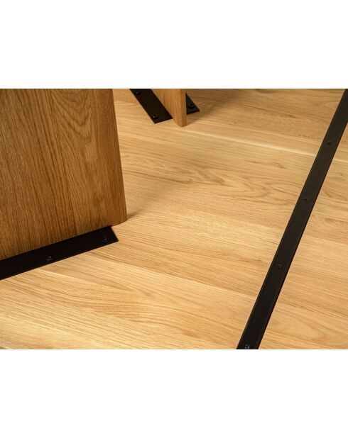 Table à manger en bois Livia 8 places chêne naturel - 200 x 100 x 76 cm