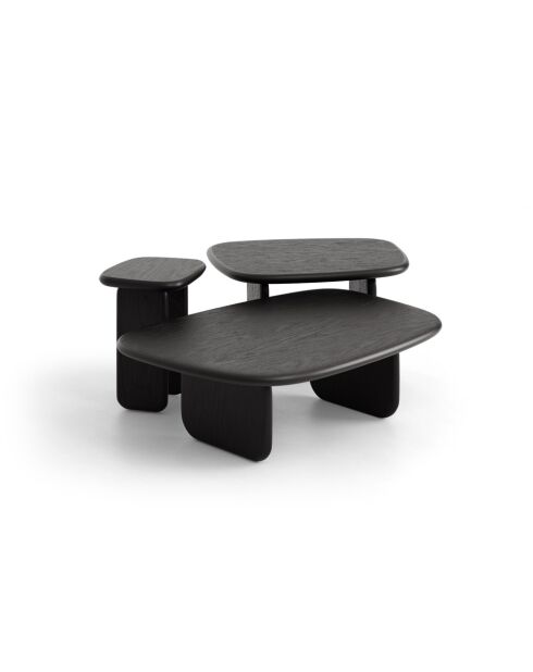 Table basse en bois Piero chêne noir - 37 x 32 x 50 cm
