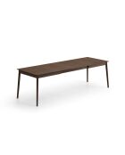 Table extensible en bois Bianca 10 places chêne foncé - 160/260 x 90 x 76 cm