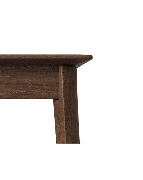 Table extensible en bois Bianca 10 places chêne foncé - 160/260 x 90 x 76 cm